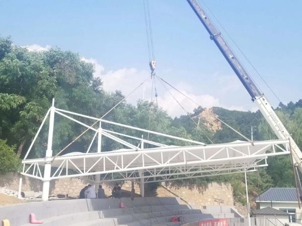 遼寧膜結構體育看臺完工